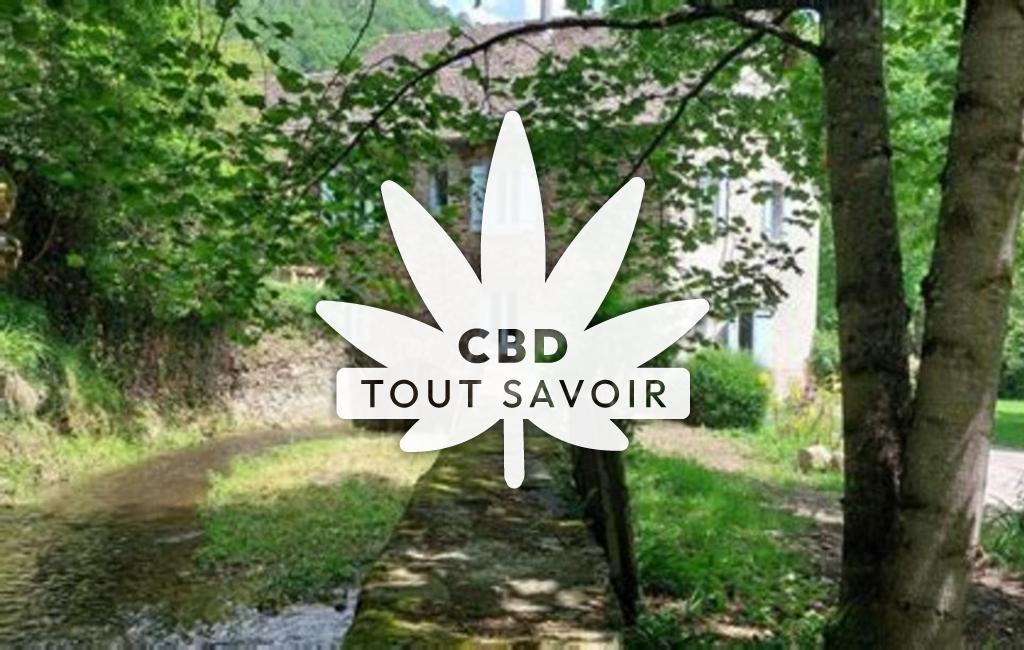 Village à La-Serre avec feuille Cannabis CBD