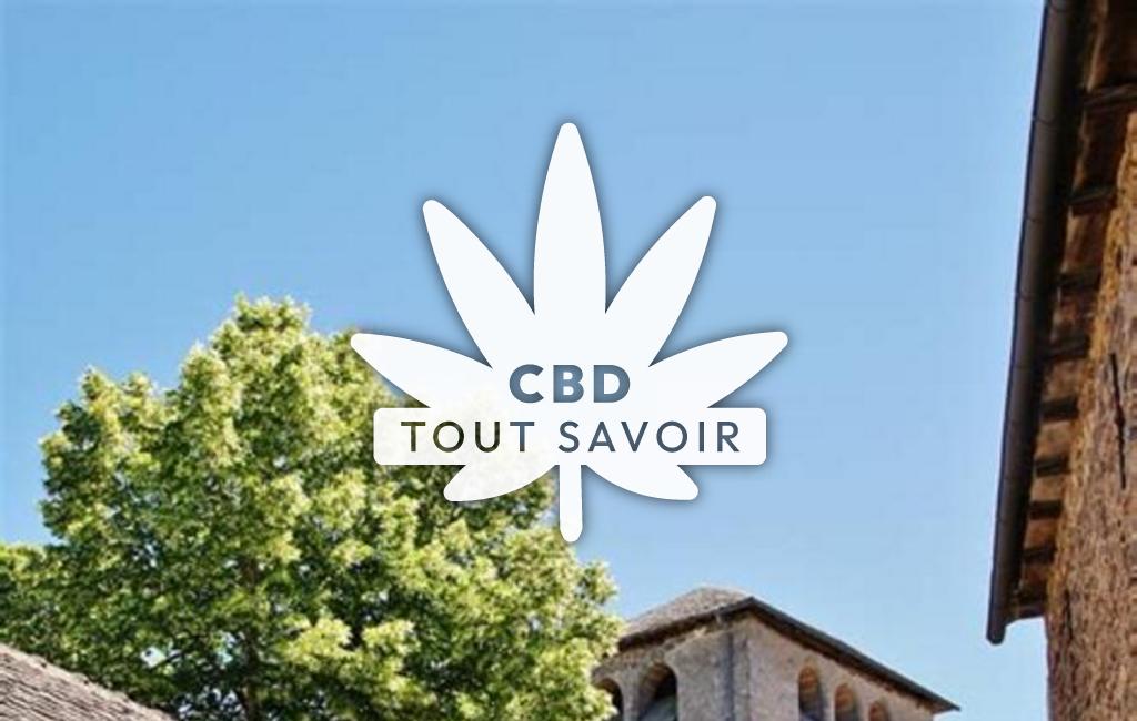 Village à Flavin avec feuille Cannabis CBD