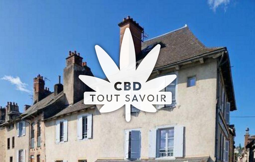 Village à Le-Cayrol avec feuille Cannabis CBD