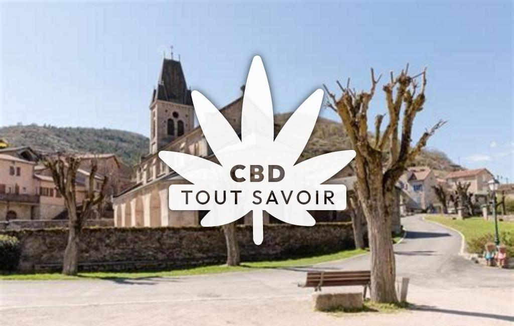 Village à Verrieres avec feuille Cannabis CBD