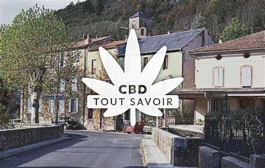 Village à Fondamente avec feuille Cannabis CBD