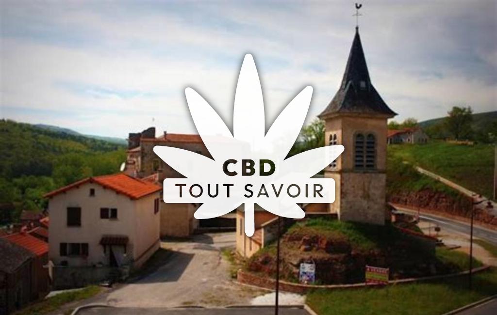 Village à Marnhagues-Et-Latour avec feuille Cannabis CBD