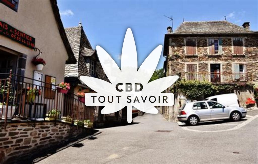 Village à Murols avec feuille Cannabis CBD