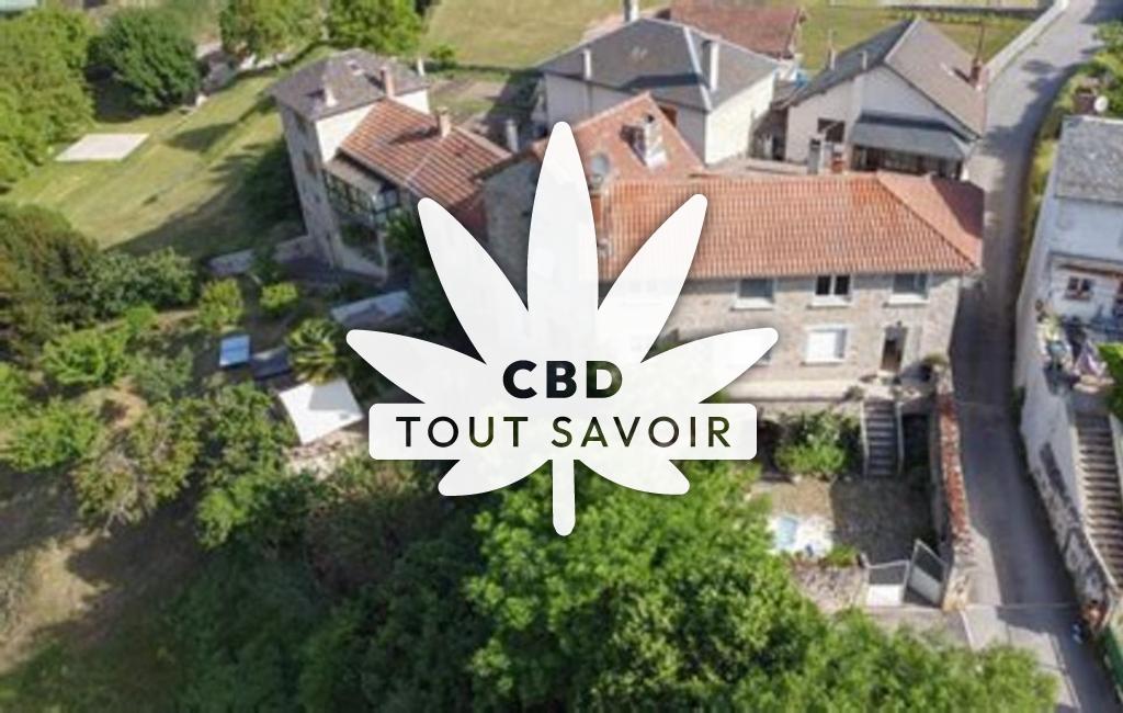 Village à La-Cresse avec feuille Cannabis CBD