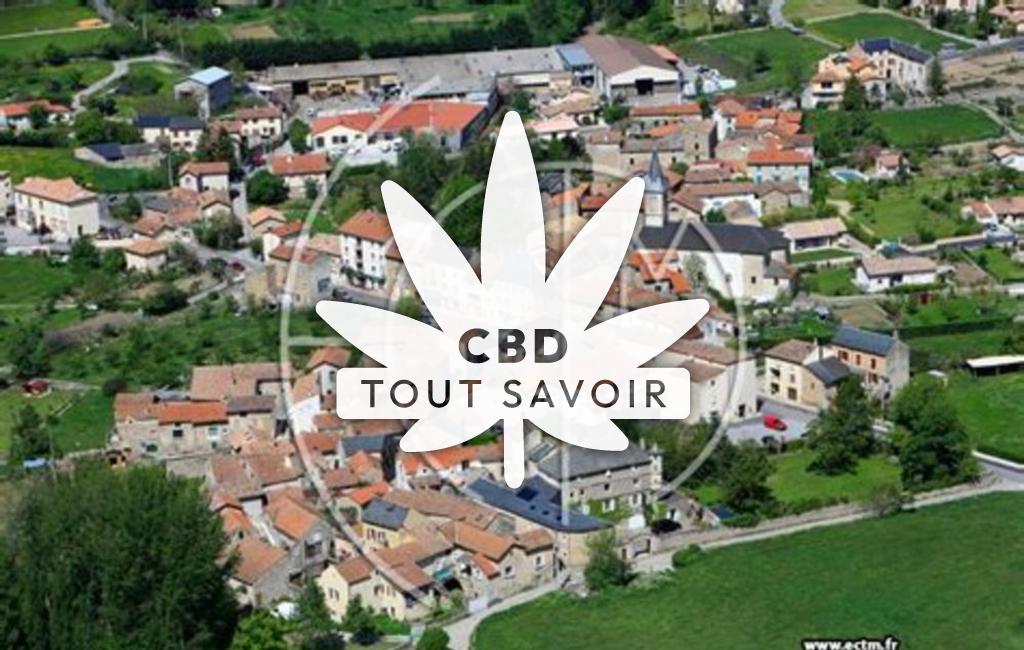 Village à Riviere-sur-Tarn avec feuille Cannabis CBD