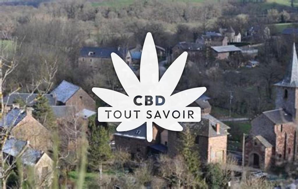 Village à La-Loubiere avec feuille Cannabis CBD