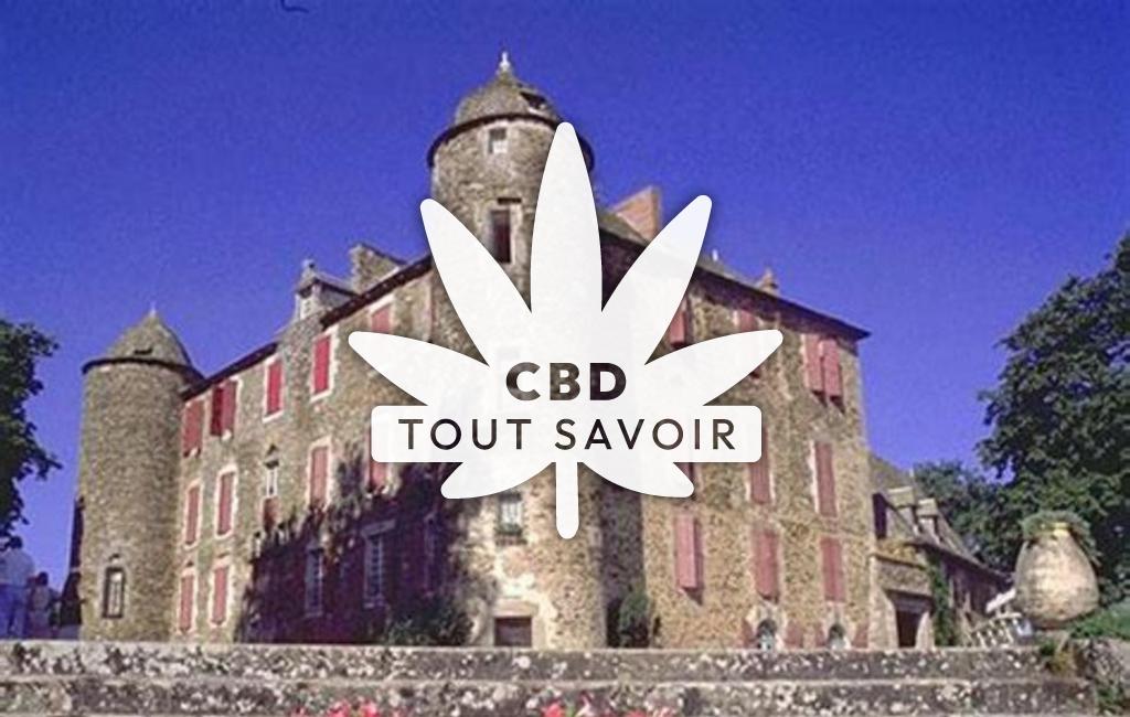 Village à Camjac avec feuille Cannabis CBD