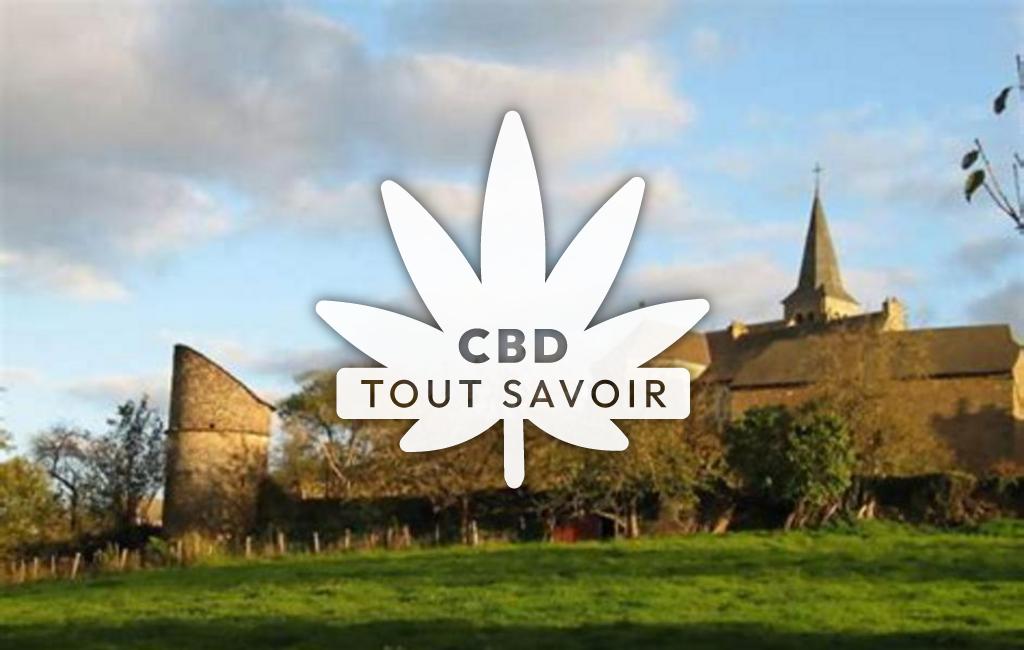 Village à Quins avec feuille Cannabis CBD