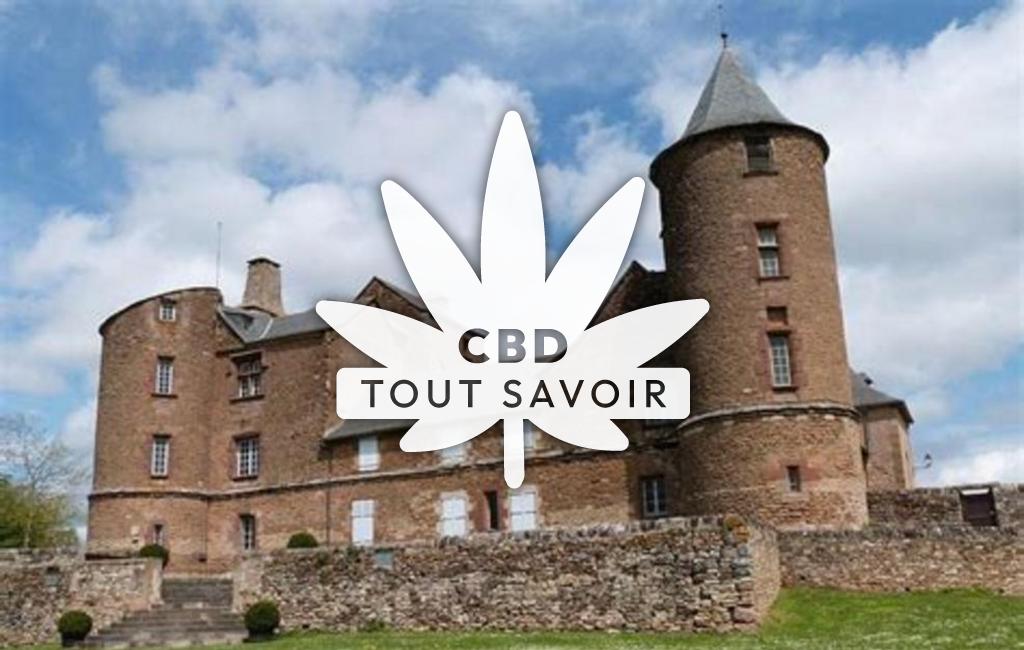 Village à Onet-le-Chateau avec feuille Cannabis CBD
