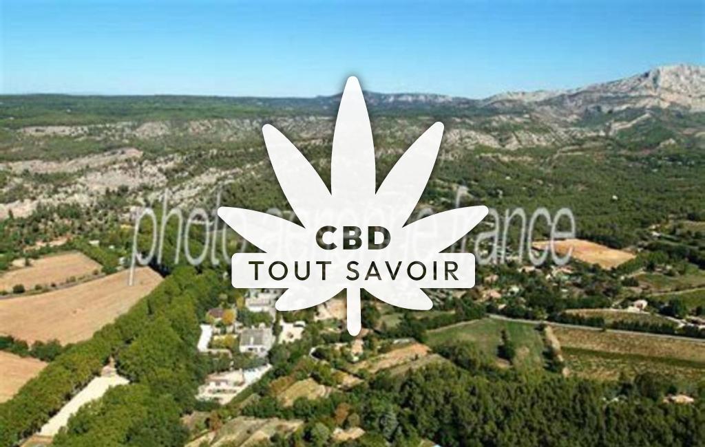 Village à Le-Tholonet avec feuille Cannabis CBD
