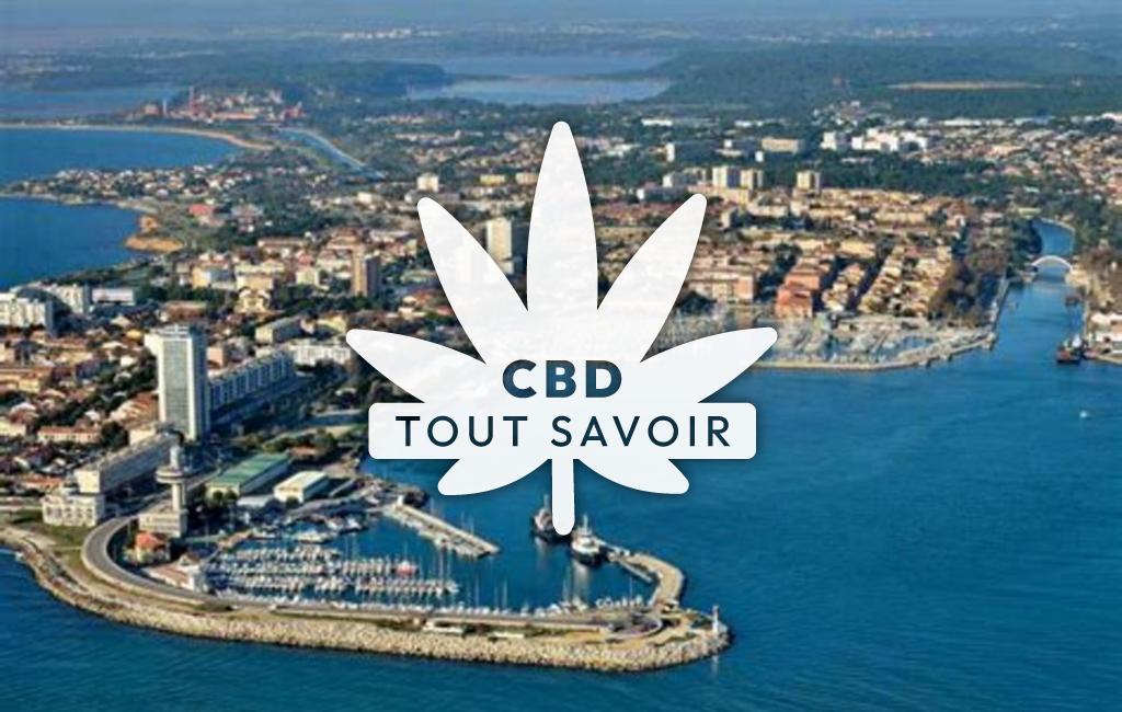 Village à Port-de-Bouc avec feuille Cannabis CBD