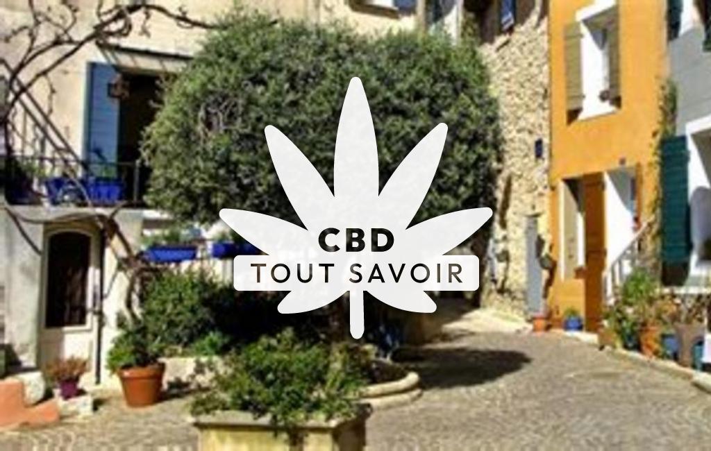 Village à Coudoux avec feuille Cannabis CBD
