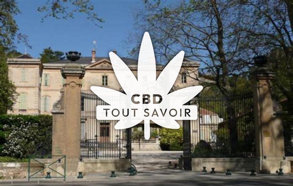 Village à Lamanon avec feuille Cannabis CBD
