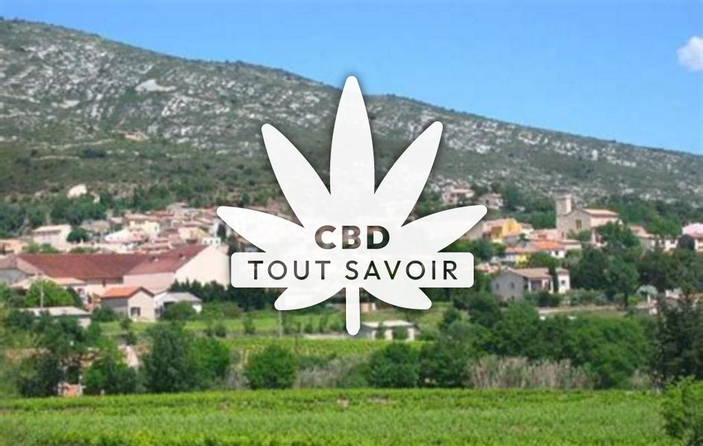 Village à Puyloubier avec feuille Cannabis CBD