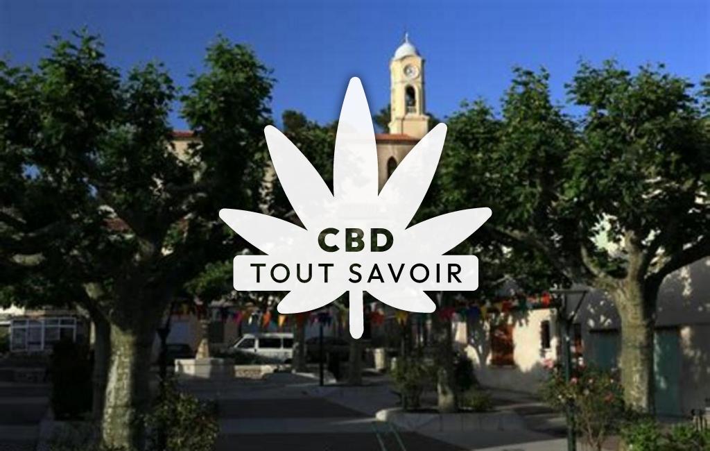 Village à Peypin avec feuille Cannabis CBD