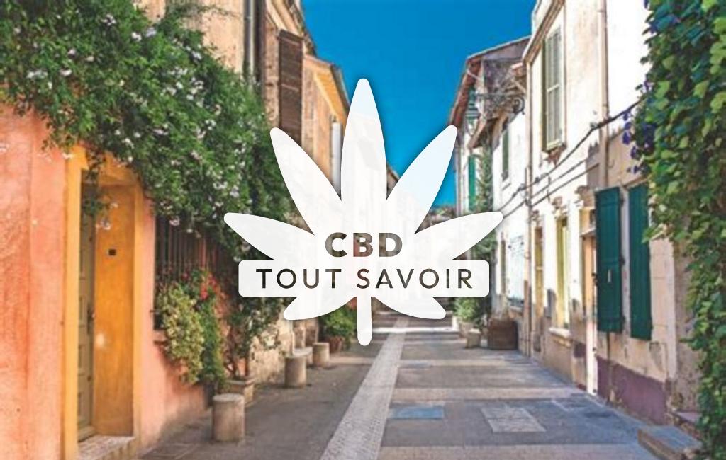 Village à Arles avec feuille Cannabis CBD