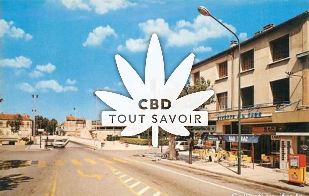 Village à Miramas avec feuille Cannabis CBD