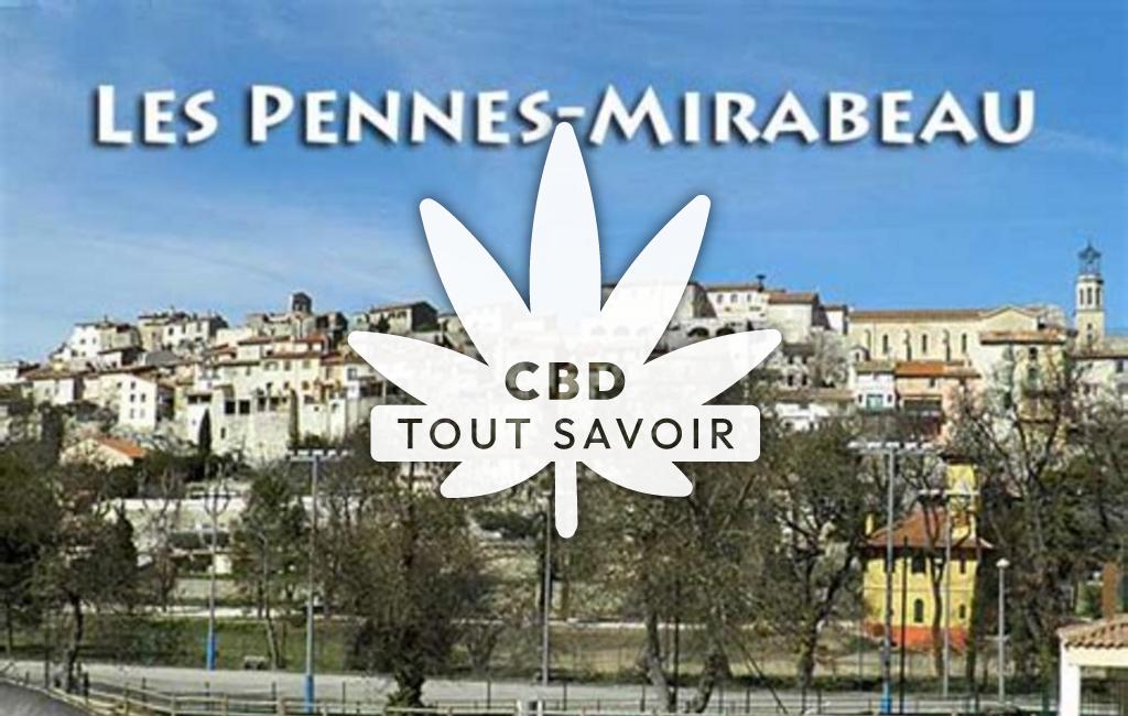 Village à Les-Pennes-Mirabeau avec feuille Cannabis CBD
