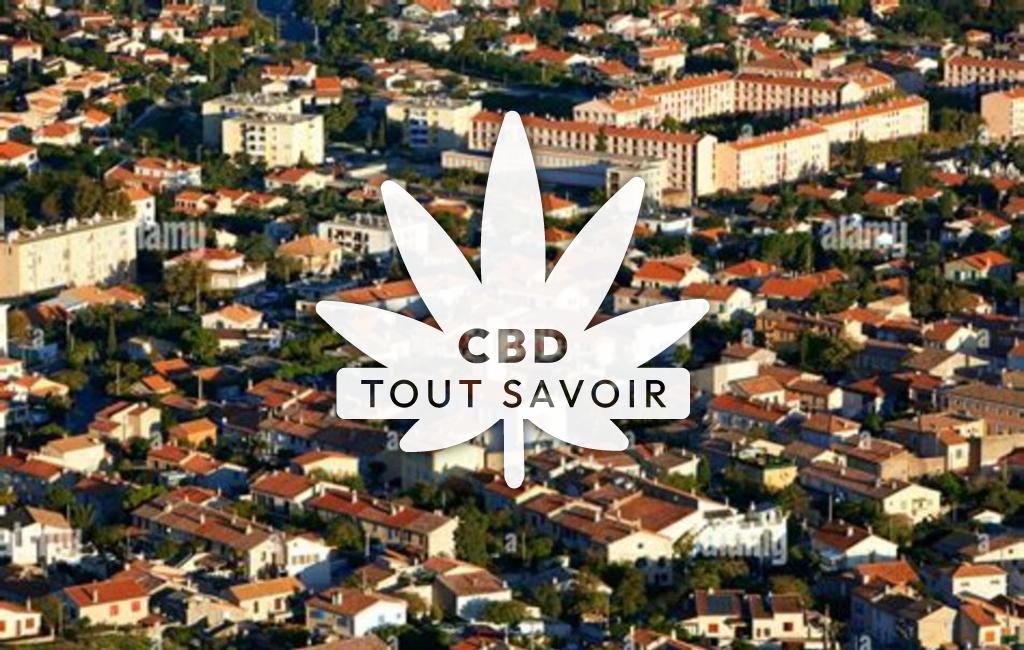 Village à Chateauneuf-les-Martigues avec feuille Cannabis CBD