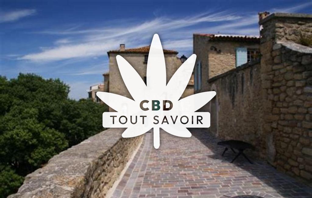 Village à Cornillon-Confoux avec feuille Cannabis CBD