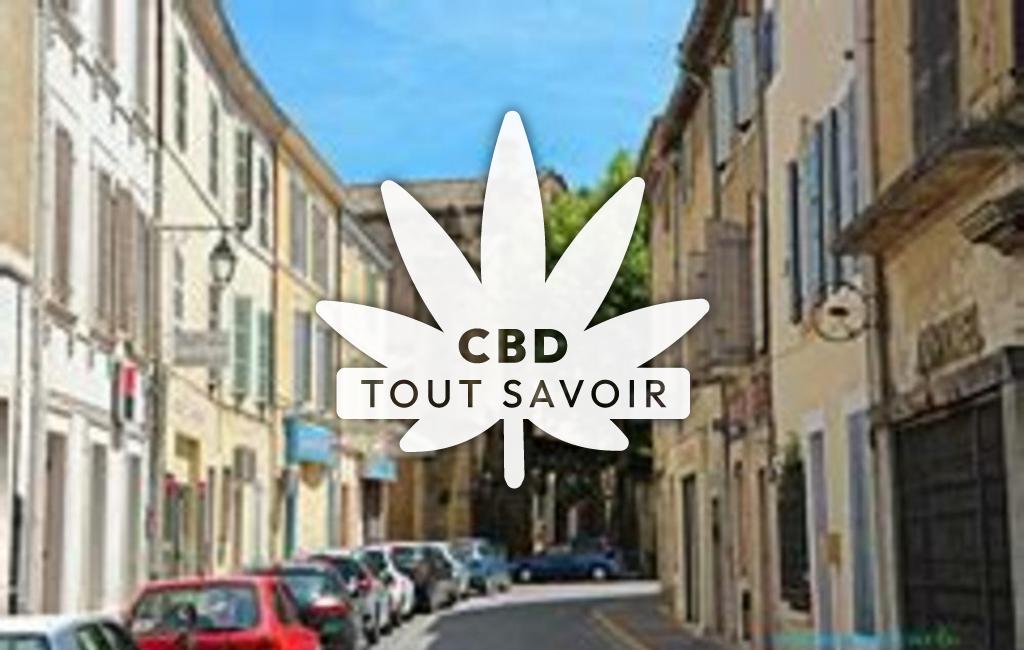 Village à Saint-Chamas avec feuille Cannabis CBD