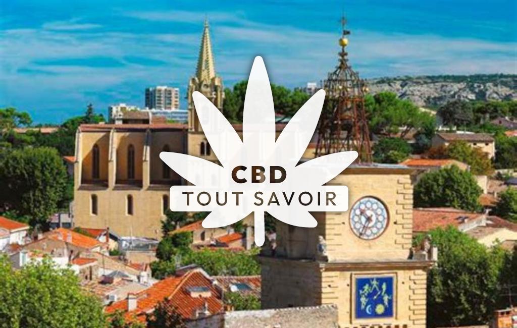 Village à Salon-de-Provence avec feuille Cannabis CBD