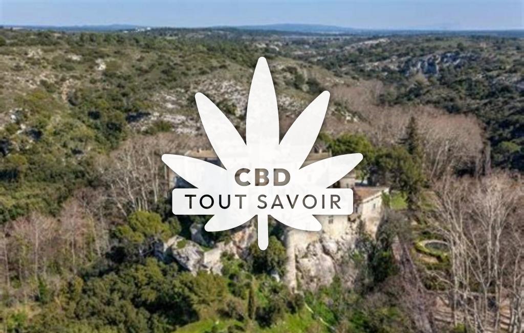 Village à La-Barben avec feuille Cannabis CBD