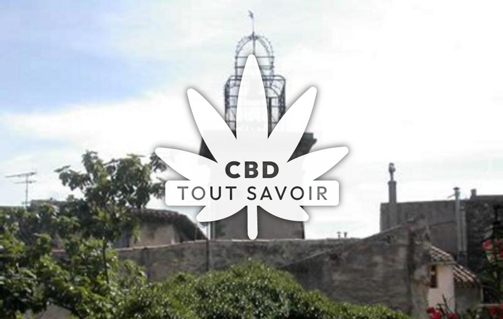 Village à Pelissanne avec feuille Cannabis CBD