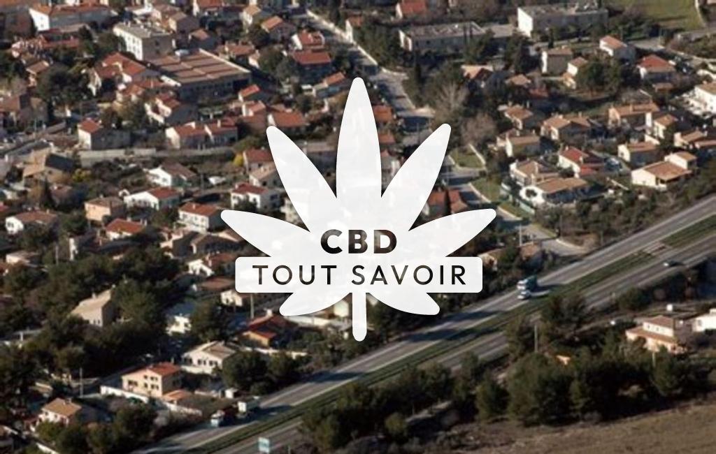 Village à Rognac avec feuille Cannabis CBD