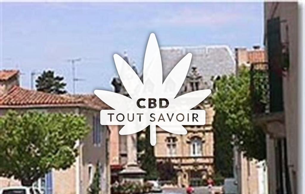 Village à Charleval avec feuille Cannabis CBD