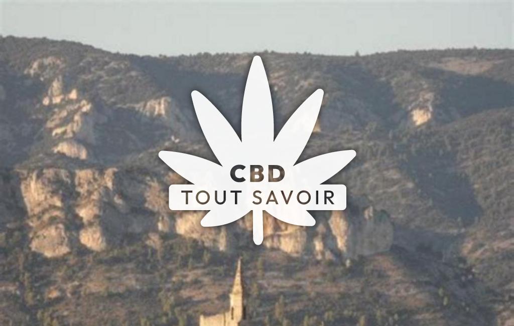 Village à Mallemort avec feuille Cannabis CBD