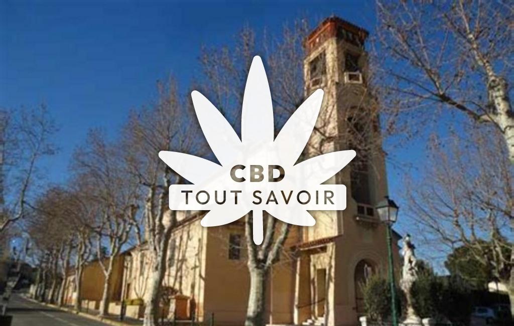 Village à Plan-de-Cuques avec feuille Cannabis CBD