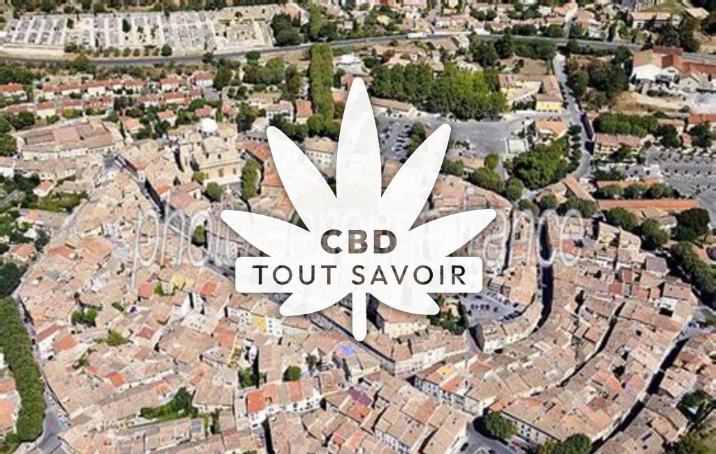Village à Lambesc avec feuille Cannabis CBD