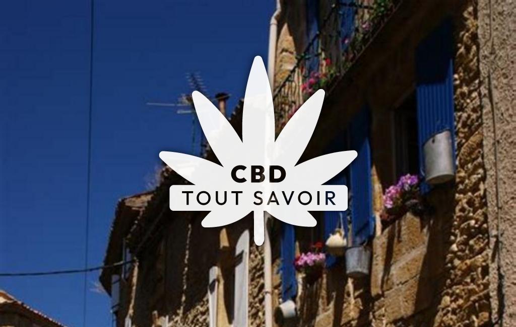 Village à Grans avec feuille Cannabis CBD