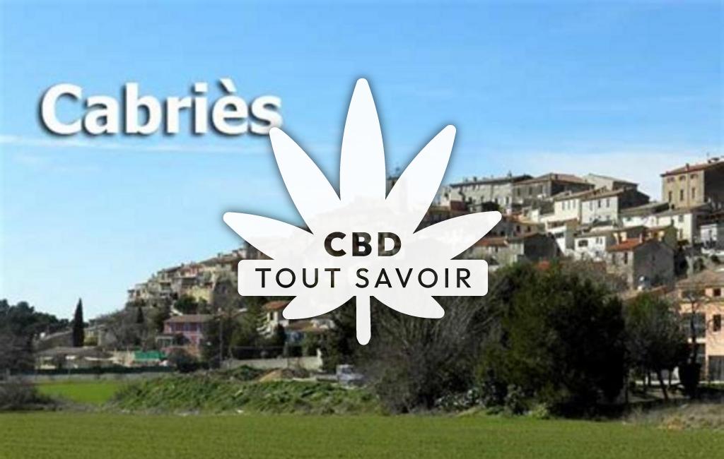 Village à Cabries avec feuille Cannabis CBD