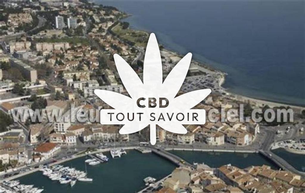 Village à Martigues avec feuille Cannabis CBD
