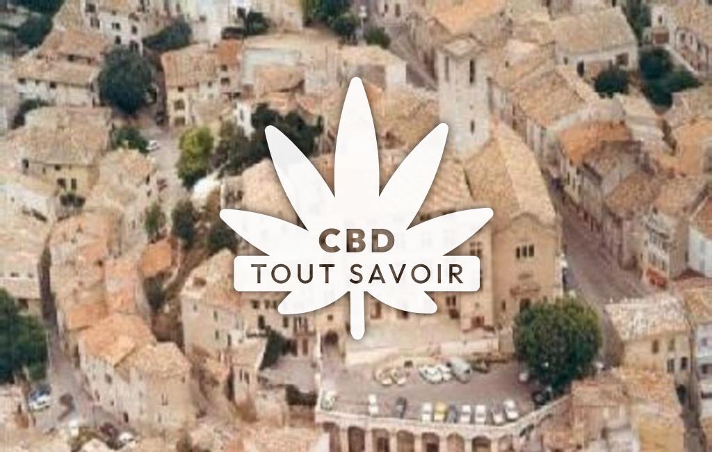 Village à Eguilles avec feuille Cannabis CBD