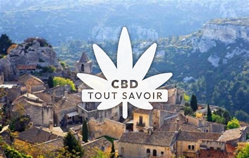 Village à Maussane-les-Alpilles avec feuille Cannabis CBD