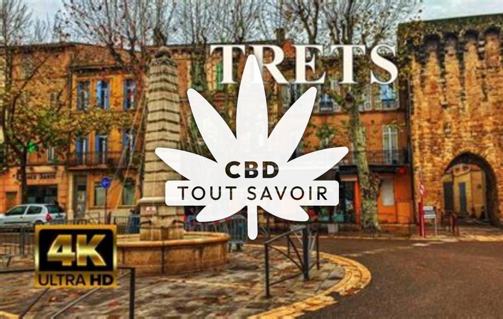 Village à Trets avec feuille Cannabis CBD