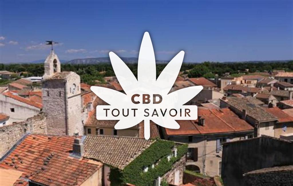 Village à Noves avec feuille Cannabis CBD
