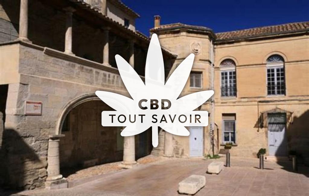 Village à Barbentane avec feuille Cannabis CBD