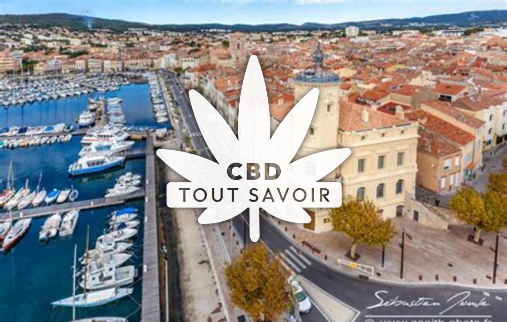 Village à La-Ciotat avec feuille Cannabis CBD