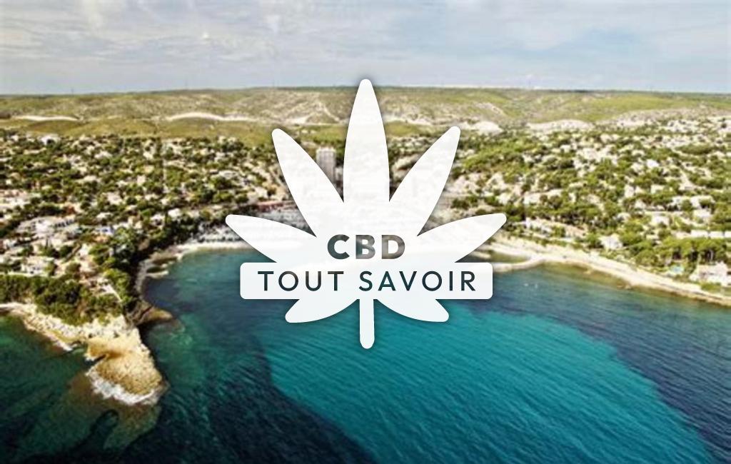 Village à Carry-le-Rouet avec feuille Cannabis CBD