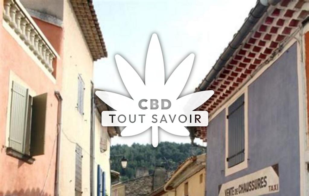 Village à Meyrargues avec feuille Cannabis CBD
