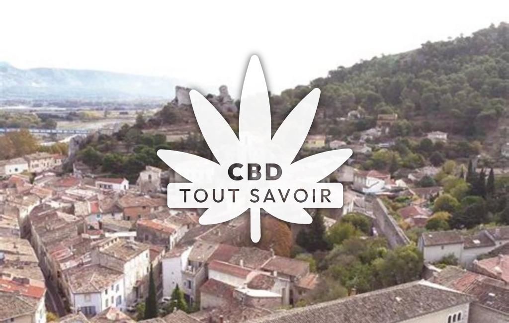 Village à Orgon avec feuille Cannabis CBD