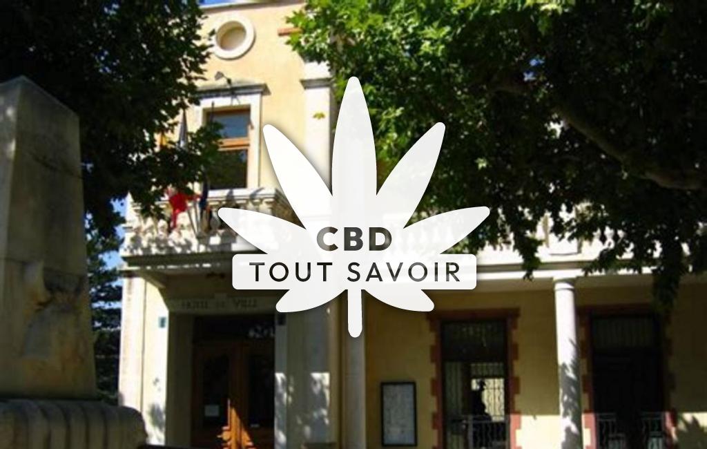 Village à Verquieres avec feuille Cannabis CBD