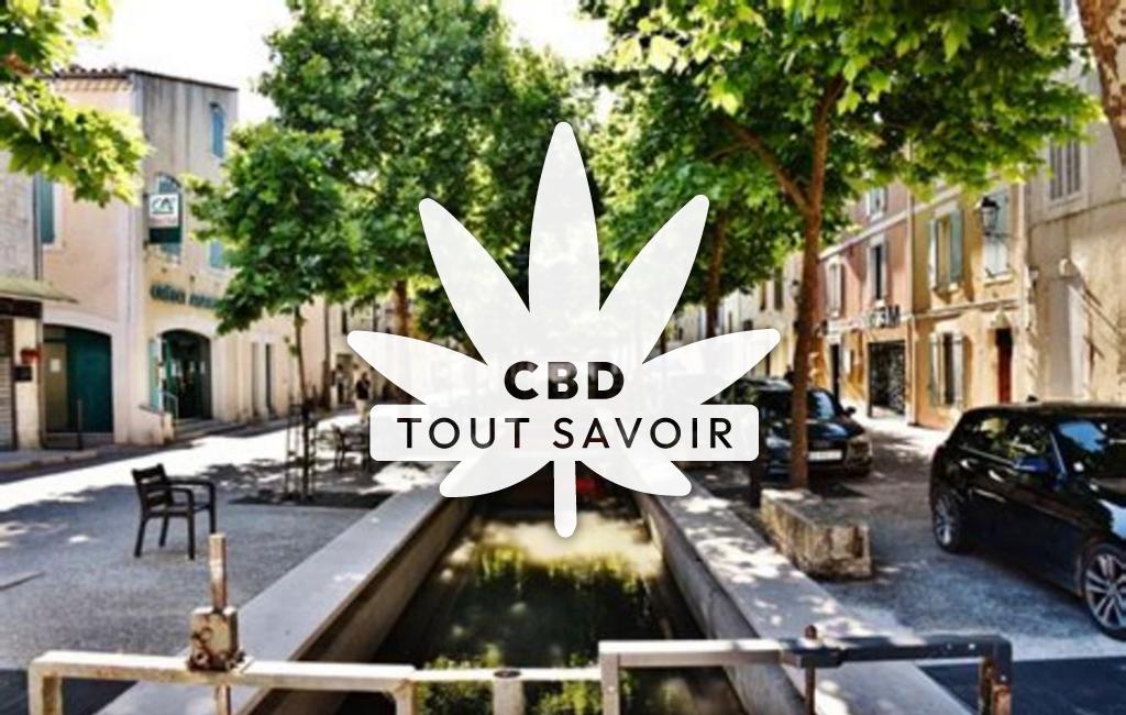 Village à Graveson avec feuille Cannabis CBD