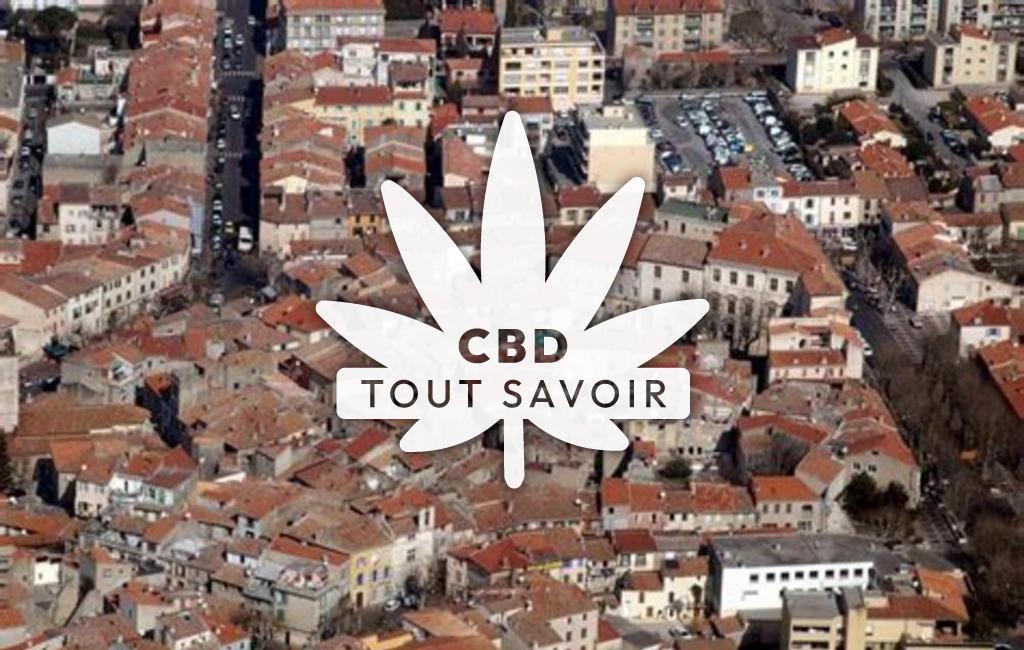 Village à Marignane avec feuille Cannabis CBD
