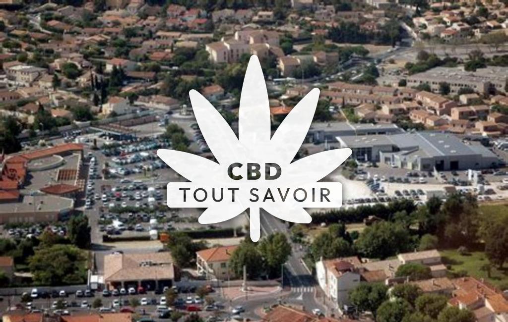 Village à Saint-Victoret avec feuille Cannabis CBD