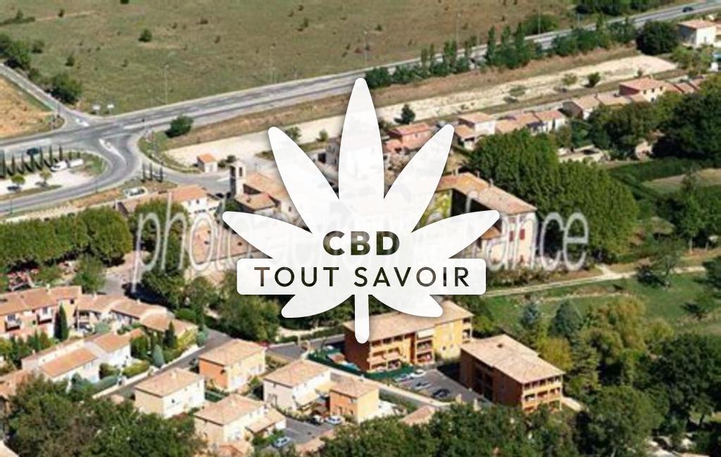 Village à Chateauneuf-le-Rouge avec feuille Cannabis CBD